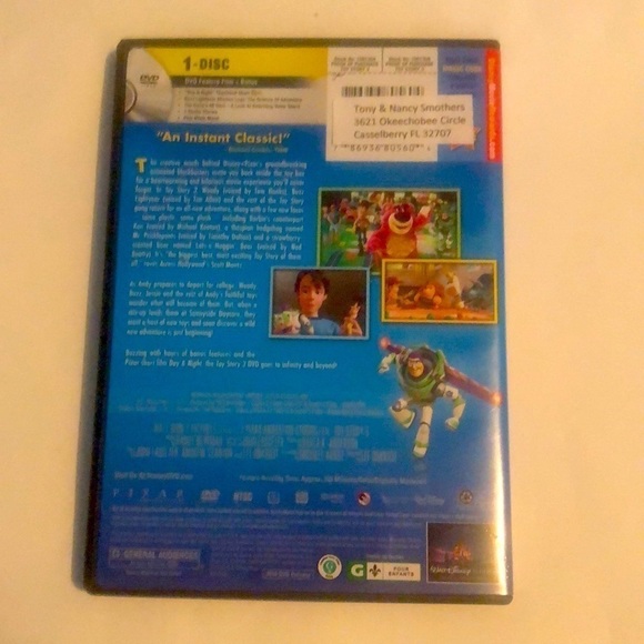 Toy Story 3 Original DVD with Hype Code - Picture 3 of 3